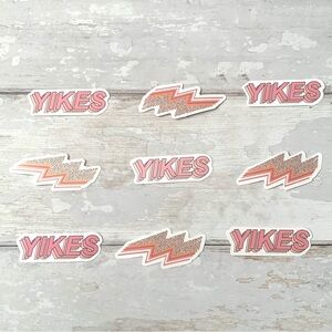 Yikes Lightning Bolt Pink Orange Sticker Bundle Set Urban Outfitters NEW